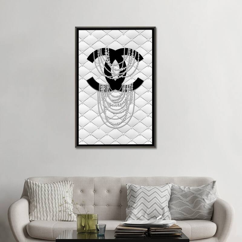 iCanvas "Quilt Pearls" by Martina Pavlova Framed