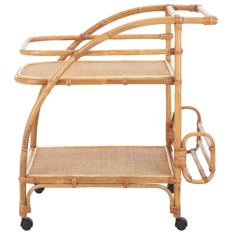 SAFAVIEH Texas 2-Tier Bar Cart - 29" W x 18" D x 28" H - 29Wx18Dx28H