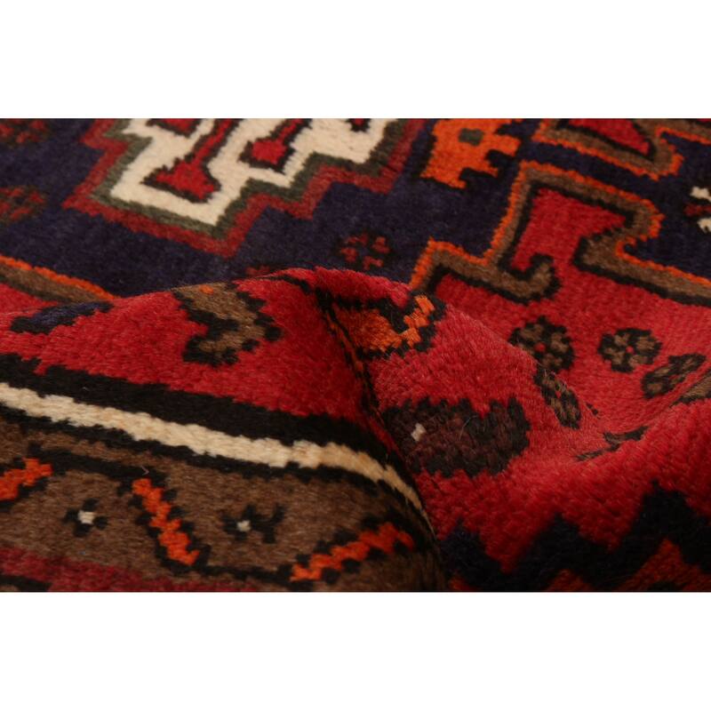 ECARPETGALLERY Hand-knotted Andelz Red Wool Rug - 3'5 x 4'11