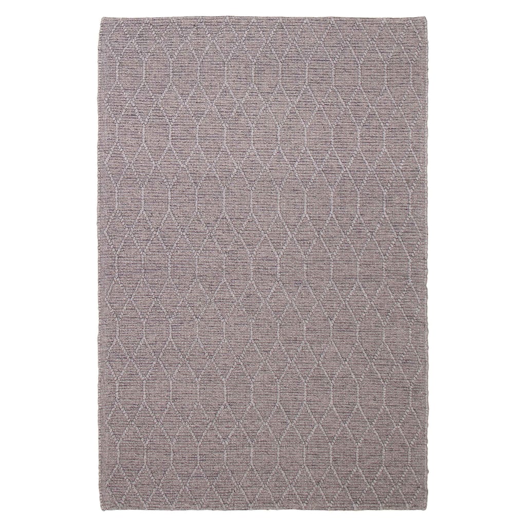 ECARPETGALLERY Braid weave Sienna Grey Wool Rug - 6'1 x 9'1