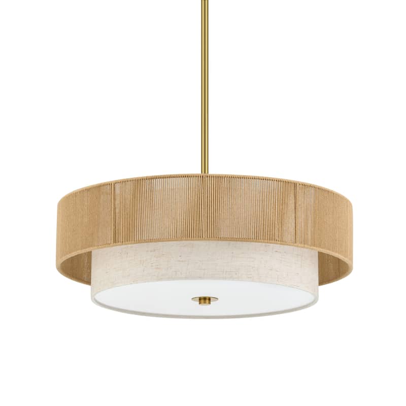 CO-Z 18 in 4-Light Dimmable Semi Flush Mount Fabric Ceiling Light Pendant - 18"