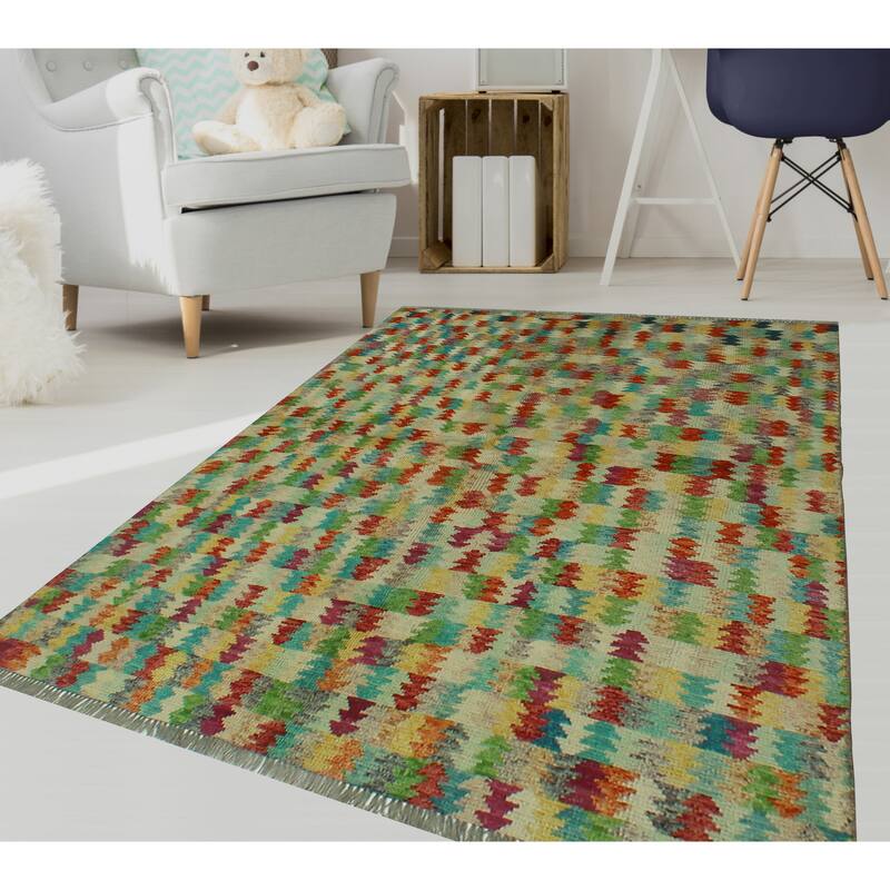 Balochi Radnor Ivory/Rust Rug - 4'9" x 6'7"