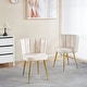 preview thumbnail 1 of 23, Modern dining chair(set of 2 ) with iron tube legs, comfortable backrest, suitable for dining room, living room, cafe White