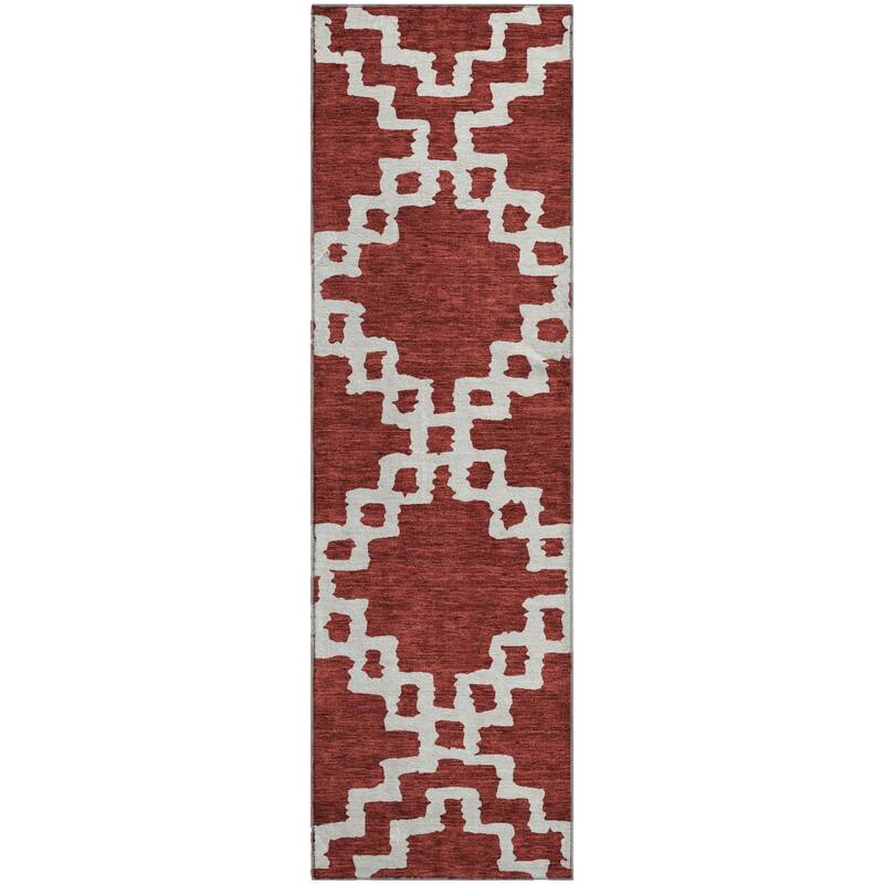 Premium Washable Super Soft Geo Trellis Mayfield Rug
