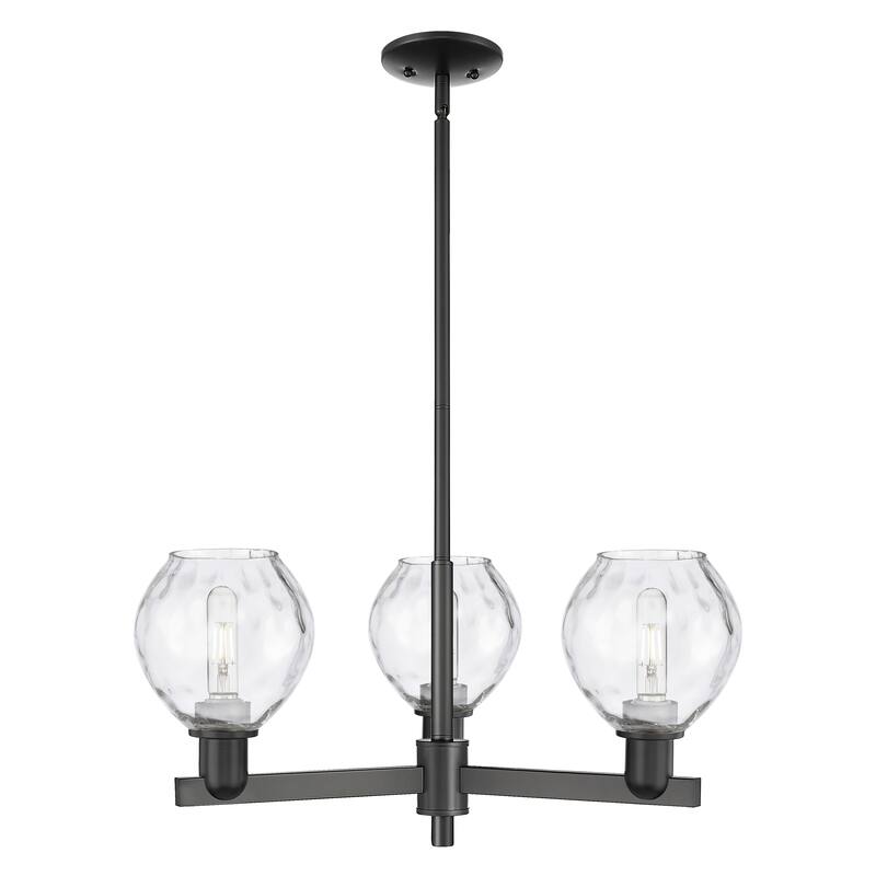 Innovations Lighting Endless Possibilities Arcadia - Waverly - 3 Light 28" Stem Hung Chandelier - Matte Black