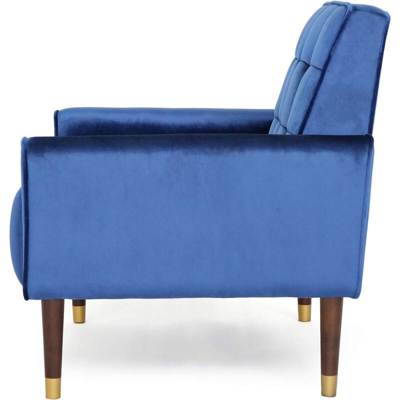 33" Velvet Button Tufted Arm Chair