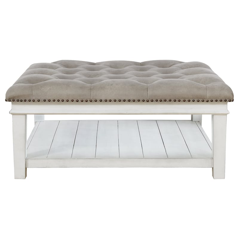 Kanwyn Upholstered Ottoman Cocktail Table - 40"W x 40"D x 18"H