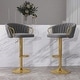 preview thumbnail 30 of 42, Modern Swivel Counter Height Bar Stools Adjustable Counter Stool With Backs Set of 2 - Grey