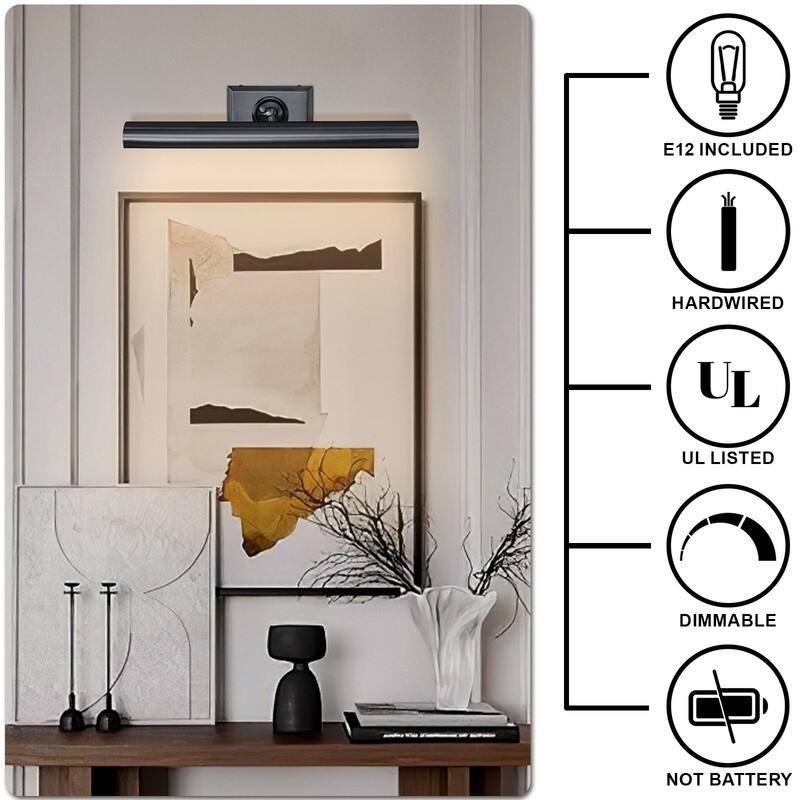 KAYLA Adjustable Gold Picture Wall Sconce - 1-Light, Multiple Sizes (8-30 in.)