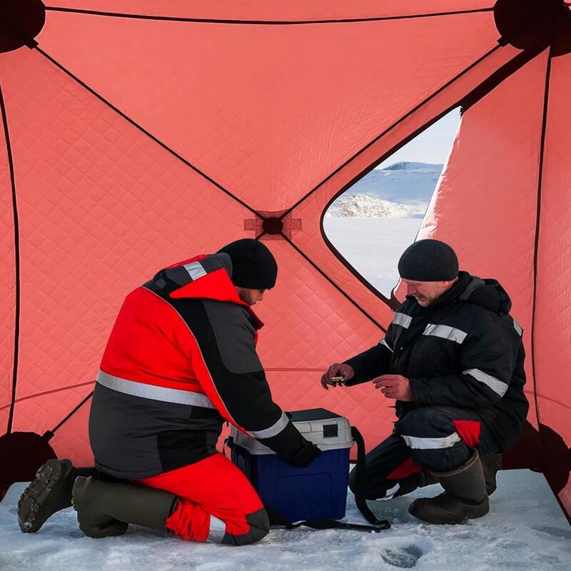 Pop-Up Ice Fishing Tent For 4 To 6 People - N/A