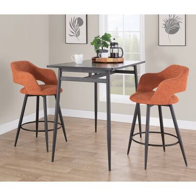 Carson Carrington Vallen 26" Fixed-Height Counter Stool with Tapered Metal Legs (Set of 2)