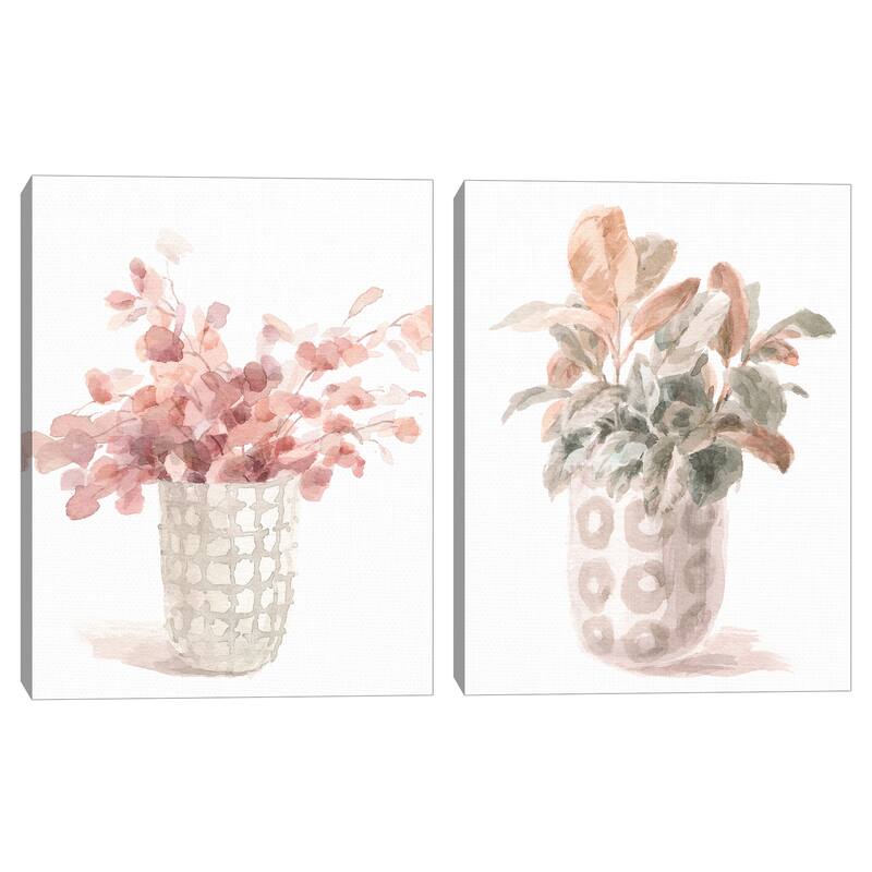Modern Floral I Crop, Modern Floral II Crop by Danhui Nai Canvas Art Prints