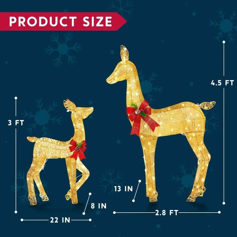 2 Packs Reindeer Christmas Decoration