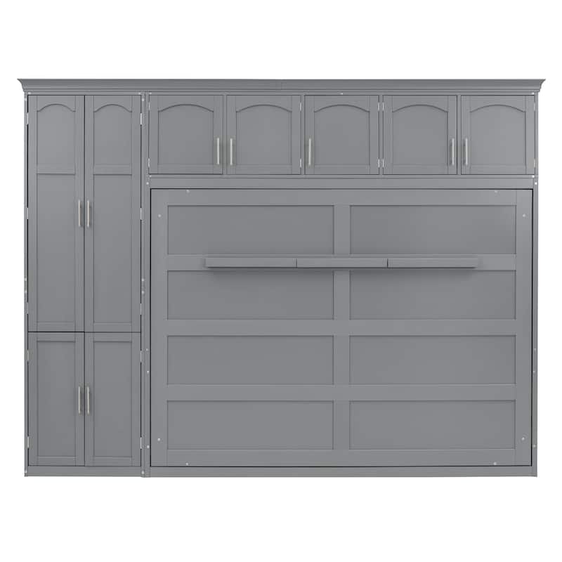 Queen Smart Murphy Bed with Wardrobe & Storage, Customizable System