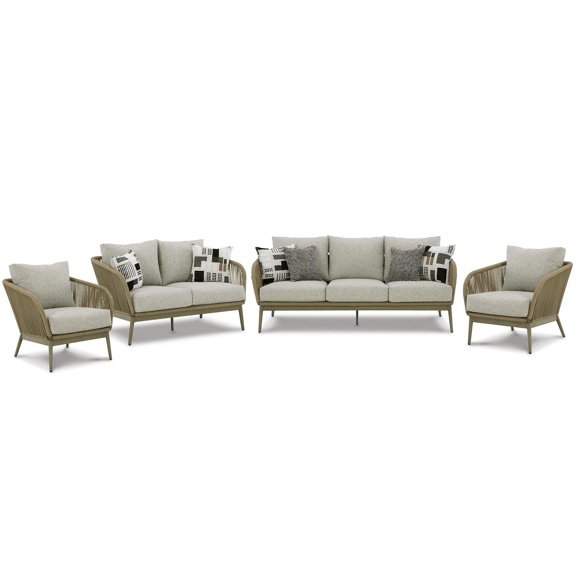 Swiss Valley 4 Piece Outdoor Seating - Beige Swiss Valley 4 Piece Outdoor Seating - Beige