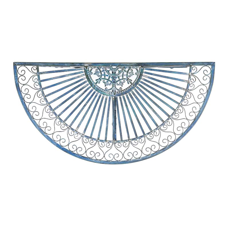 SAFAVIEH Outdoor Tatyanna Annalise Iron Accent Table - 36"W x 19"D x 29"H
