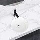 preview thumbnail 1 of 10, STYLISH 16 inches Round Undermount Ceramic Bathroom Sink with 2 Overflow Finishes - 16" x 16" x 7"