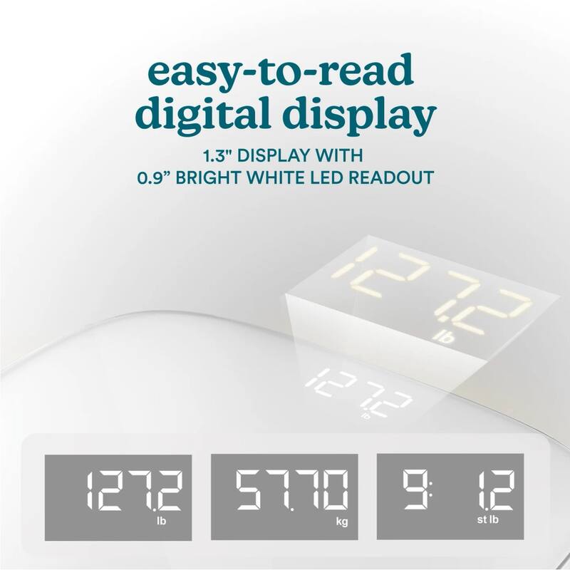 Homedics Essential Glo™ Digital Bathroom Scale with Ambient Illumination - White