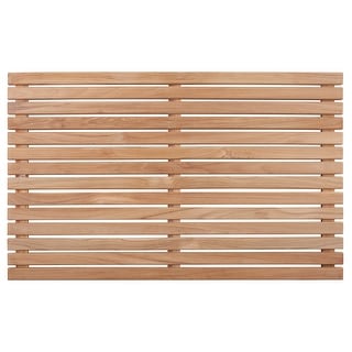 Nordic Style Natural Teak Wood Indoor and Outdoor Shower Mat 31.4" x 19.6"