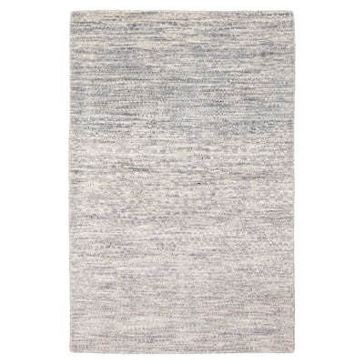 ECARPETGALLERY Hand-knotted Silk Shadow Grey Viscose, Wool Rug - 4'2 x 5'10