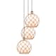 Option Antique Copper / White Glass with Brown Rope