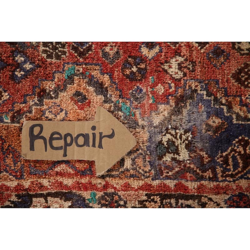 Tribal Shiraz Persian Vintage Area Rug Handmade Wool Carpet - 3'9"x 5'6"