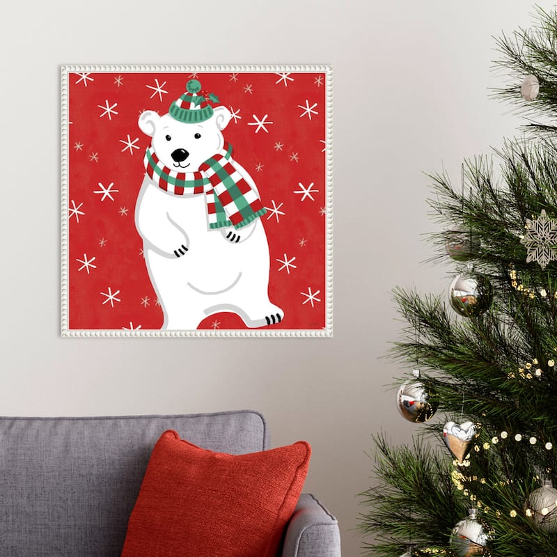 Festive Christmas III by Anne Tavoletti Framed Canvas Wall Art Print