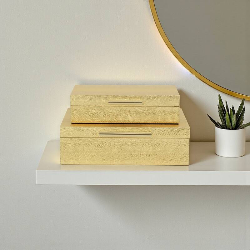 Lusan Black Vinyl Decorative Box Set