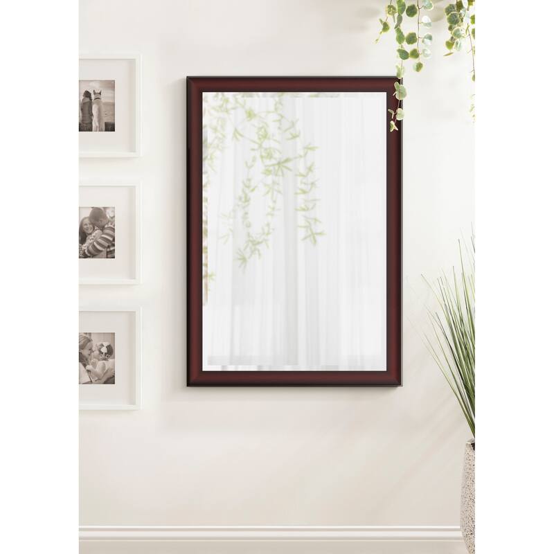 Kate and Laurel Scoop Framed Beveled Wall Mirror