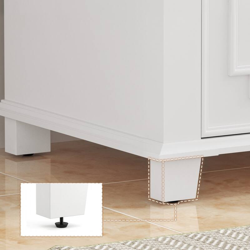 36 Inch Bathroom Vanity with Sink, Soft-Close Sliding Drawers & Cabinet, Bathroom Vanity Cabinet Set in White