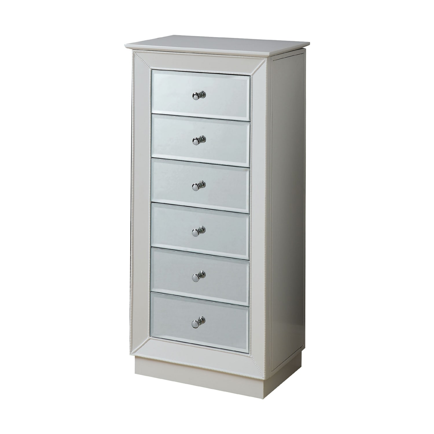 Jewelry Armoire with Storage Drawers in White Bed Bath
