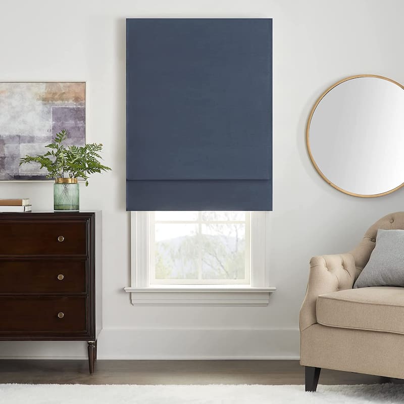 Eclipse Faux Silk 100% Total Blackout Cordless Roman Shade