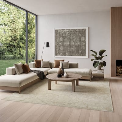 Nourison Dekor Indoor only Cream / Ivory Persian Area Rug