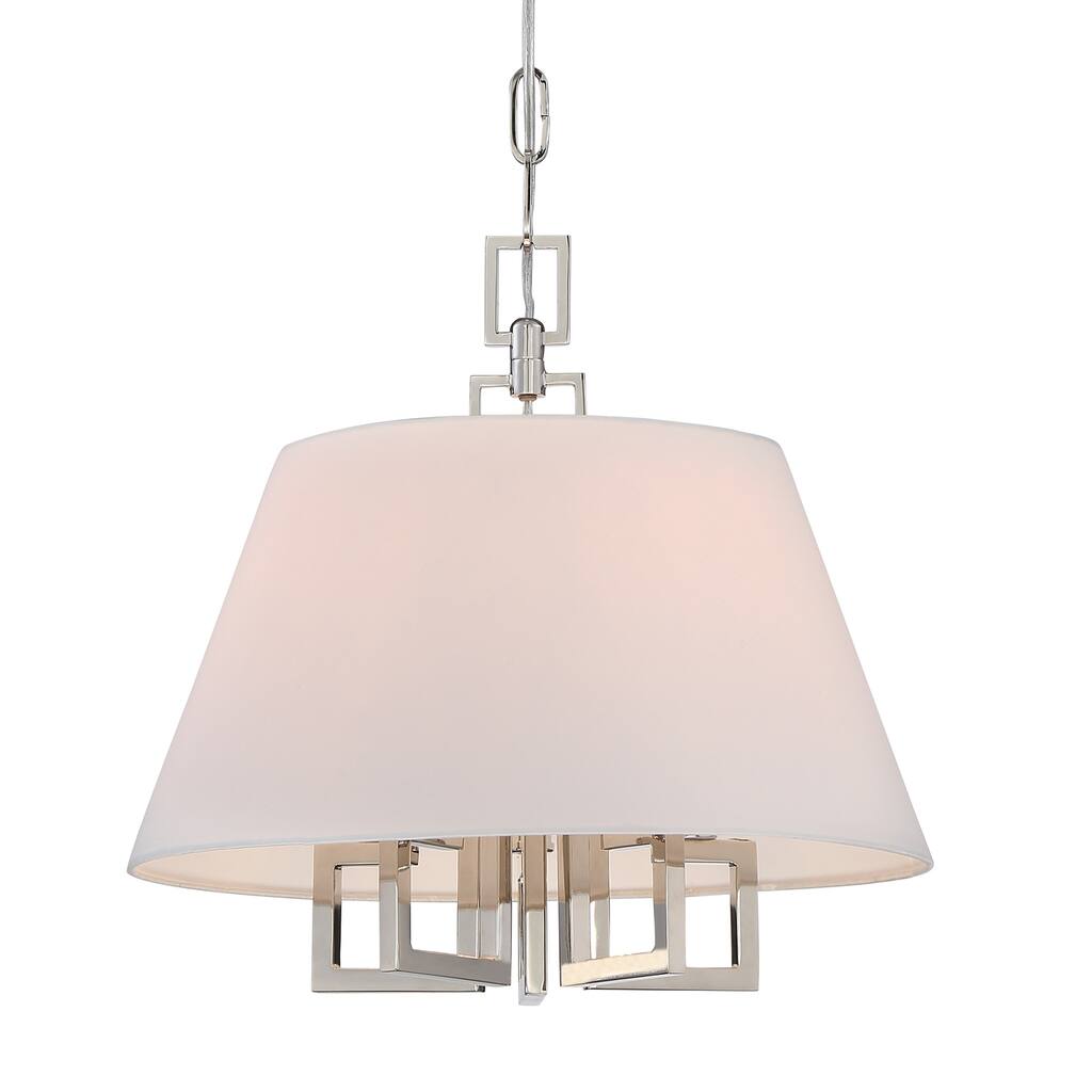 Libby Langdon for Crystorama Westwood 5 Light Polished Nickel Mini Chandelier - 16'' W x 15'' H - 16'' W x 15'' H