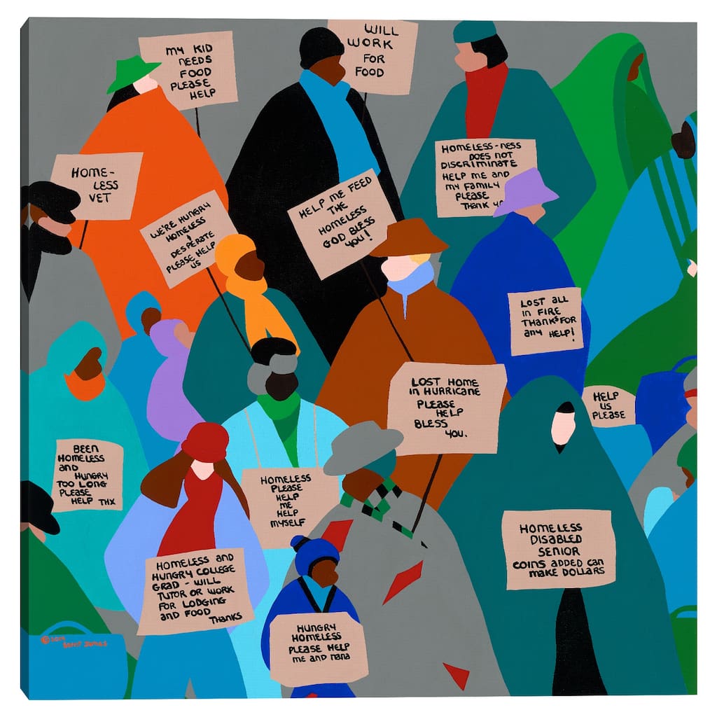 Homeless Two by Synthia SAINT JAMES Canvas Art Print