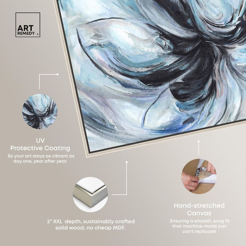 Soft Blues Canvas by Art Remedy