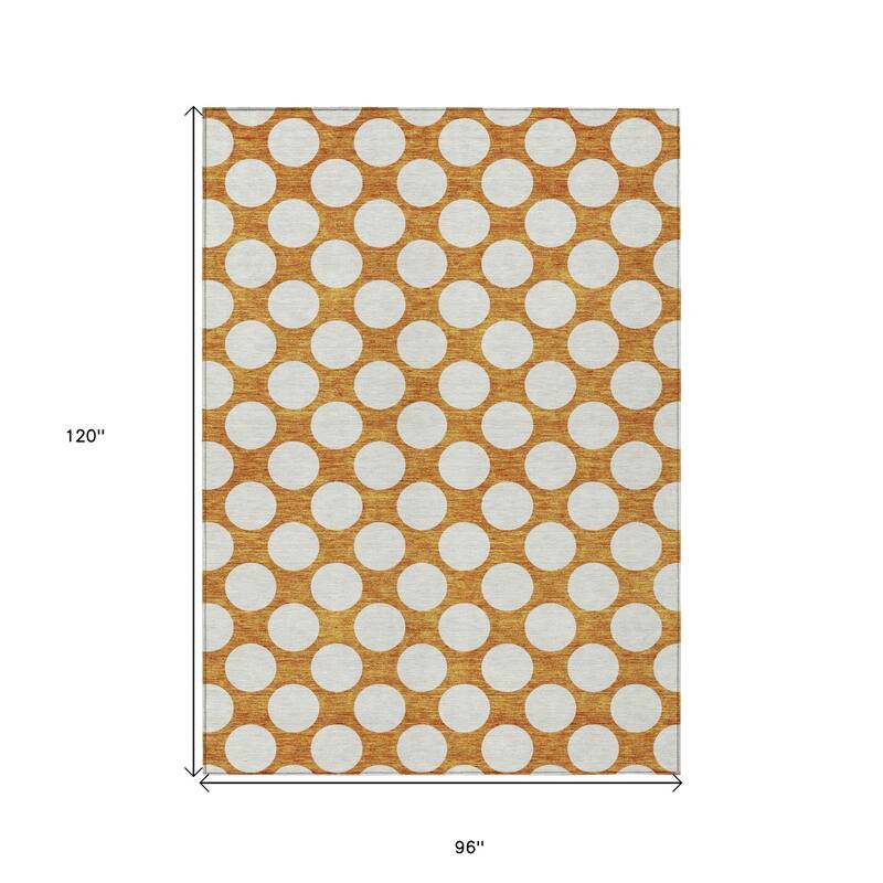 HomeRoots Polka Dot Transitional Rectangle Outdoor Rug