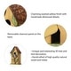 preview thumbnail 46 of 62, Glitzhome 10"H Multicolor Cute Distressed Solid Wood Birdhouse with 3D Flowers