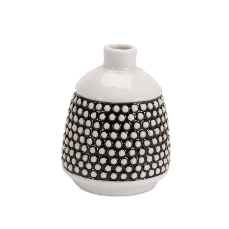 Bubbled Ceramic Bud Vase (Set of 2)