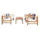 preview thumbnail 9 of 10, SAFAVIEH Outdoor Montez 4-piece Conversation Set with Accent Pillows