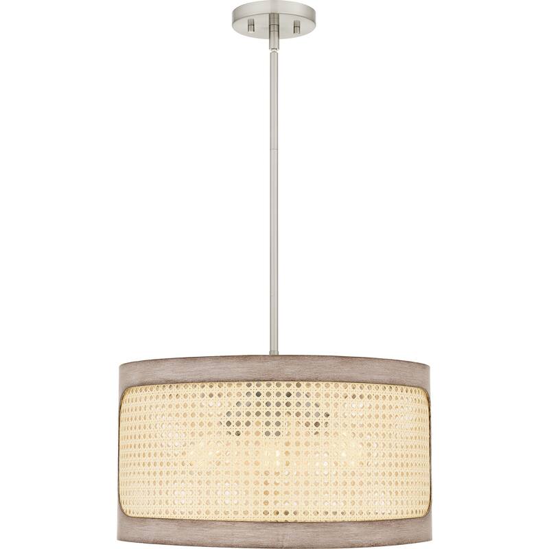 Syrah 3-Light Brushed Nickel Pendant - Brushed Nickel