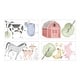 preview thumbnail 2 of 2, Farm Animals Peel and Stick Wall Decal Stickers Art Nursery Decor (Set of 4) - Watercolor Farmhouse Horse Cow Sheep Pig