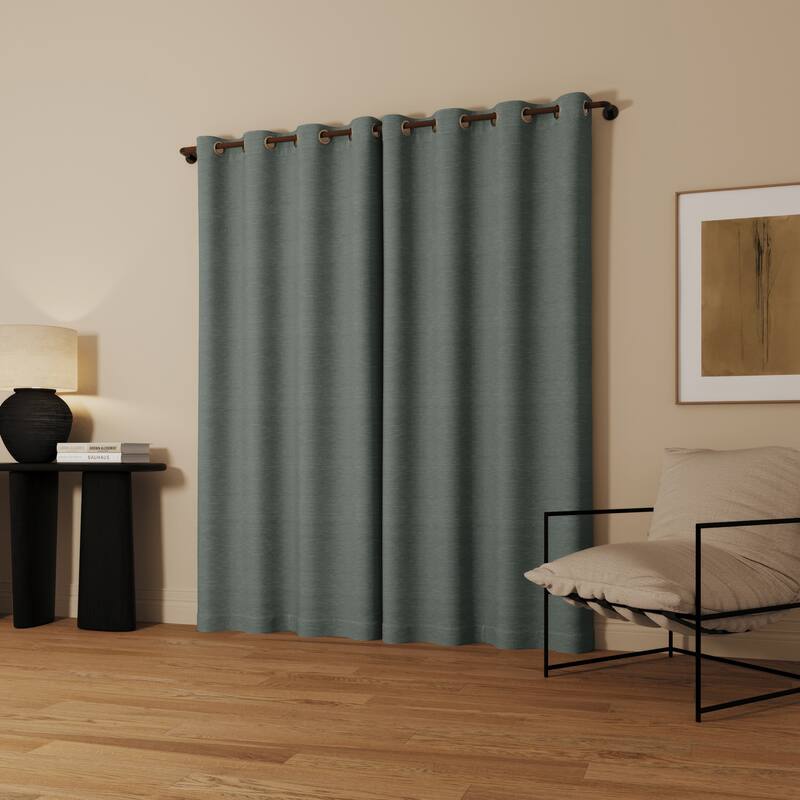 Indigo Road by Egypt Sherrod Sarasi Magnet Closure Total Blackout Grommet 1-Piece Curtain Panel, Single Panel