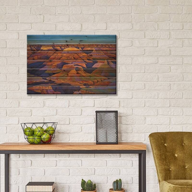 Shadows And Breezes Print On Wood by Johnathan Harris - Multi-Color