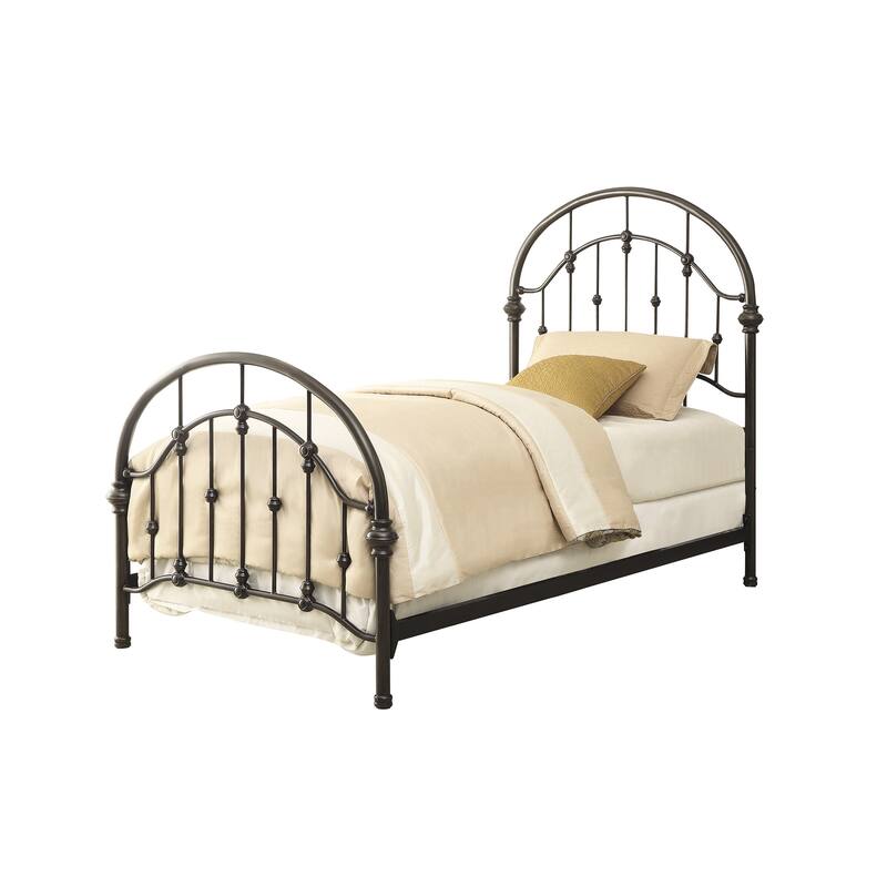 Juneau Transitional Dark Bronze Metal Bed - Twin