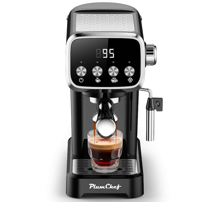 Anmytek 20BAR Slim Espresso Machine - Milk Frother, Cup Warmer, 43 OZ Detachable Tank