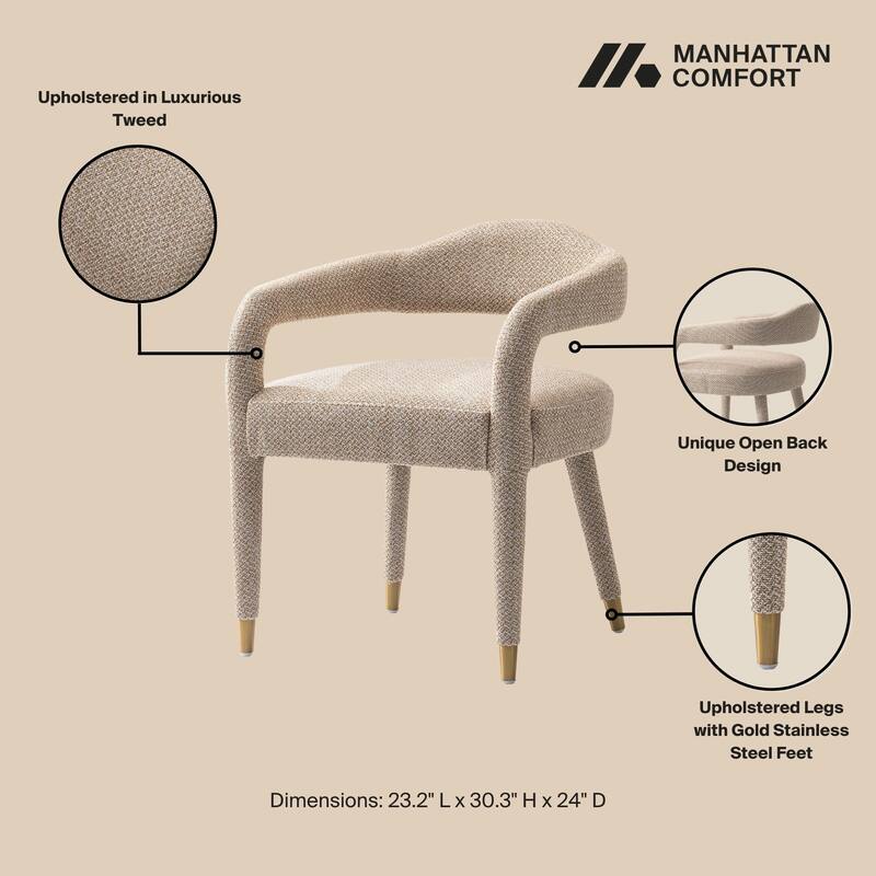 Manhattan Comfort 7-Piece Hathaway Modern 59.05 Solid Wood Round Dining Set
