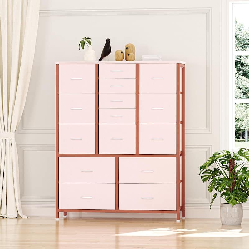 Dresser for Bedroom with 15 Drawers,Tall Dresser Chest of Drawers
