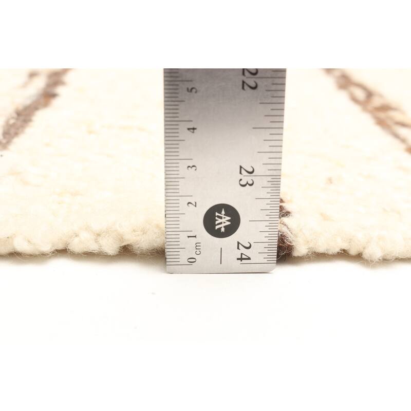 ECARPETGALLERY Braid weave Sienna Cream Wool Rug - 5'5 x 7'3