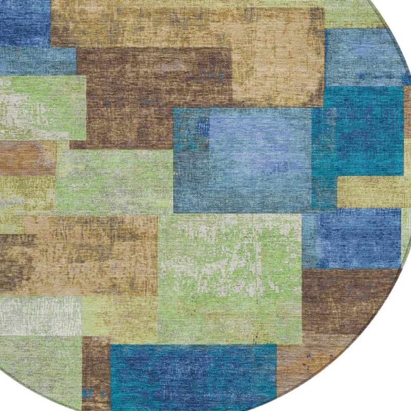 HomeRoots Geometric Traditional Rectangle Outdoor Rug